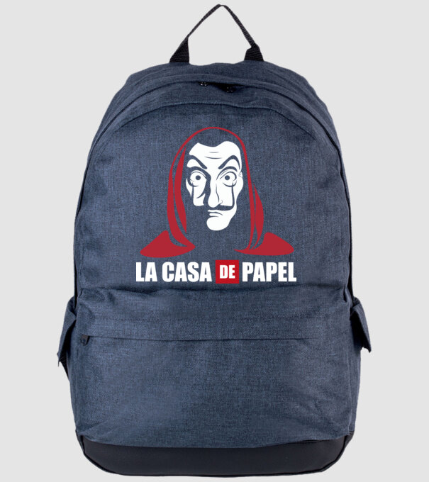 la cas de papel logo model albastru jeanși pe tricou