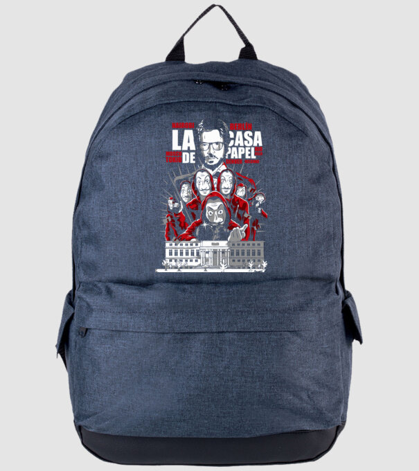 la casa de papel family model albastru jeanși pe tricou
