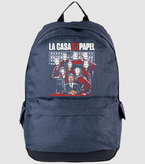 La casa de papel grupo model albastru jeanși pe tricou