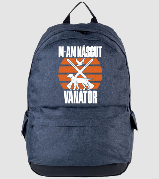 M-am născut vânător model albastru jeanși pe tricou