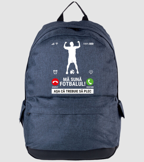 Mă sună fotbalul model albastru jeanși pe tricou