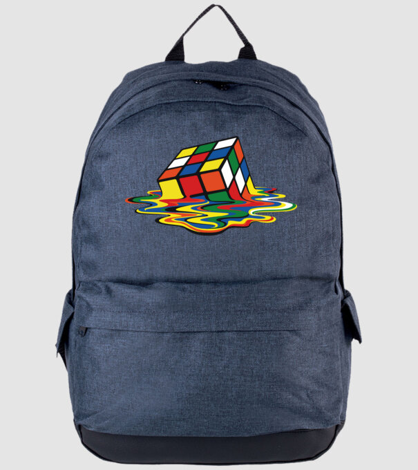 Melting Rubik model albastru jeanși pe tricou