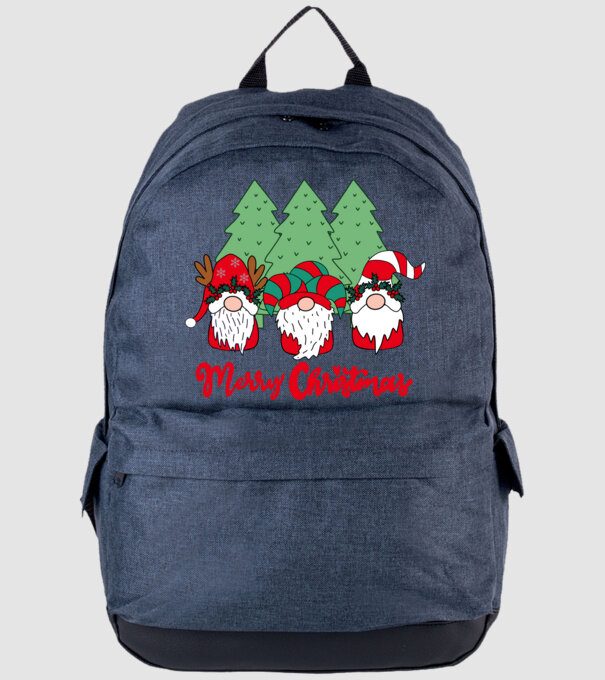 Merry christmas gnomes model albastru jeanși pe tricou