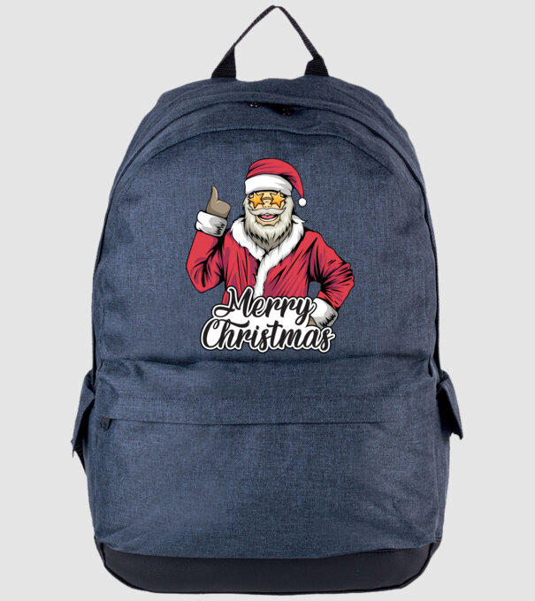 Merry christmas Santa model albastru jeanși pe tricou