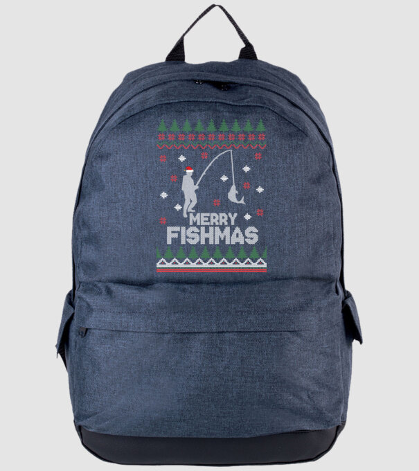 Merry Fishmas model albastru jeanși pe tricou