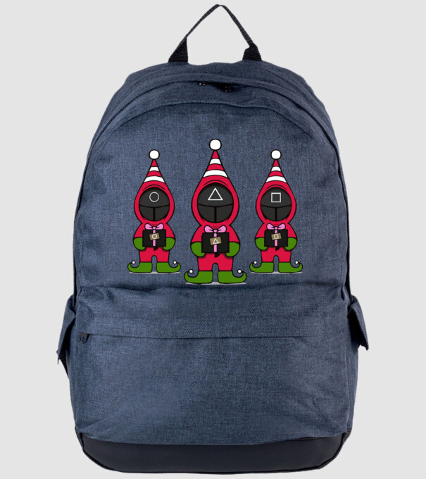 merry squid game model albastru jeanși pe tricou