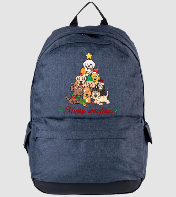 Merry woofmas model albastru jeanși pe tricou