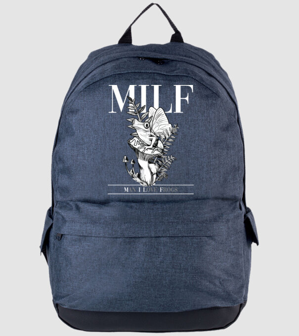 MILF man i love frogs model albastru jeanși pe tricou