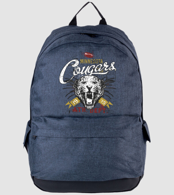 Minesota Cougars  TEXTURED model albastru jeanși pe tricou