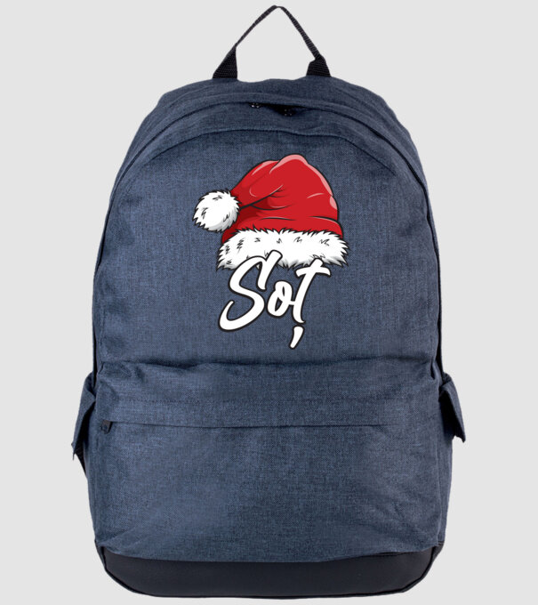 soț Santa Hat model albastru jeanși pe tricou