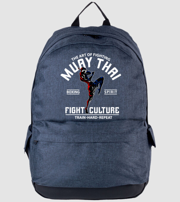 Muay Thai model albastru jeanși pe tricou