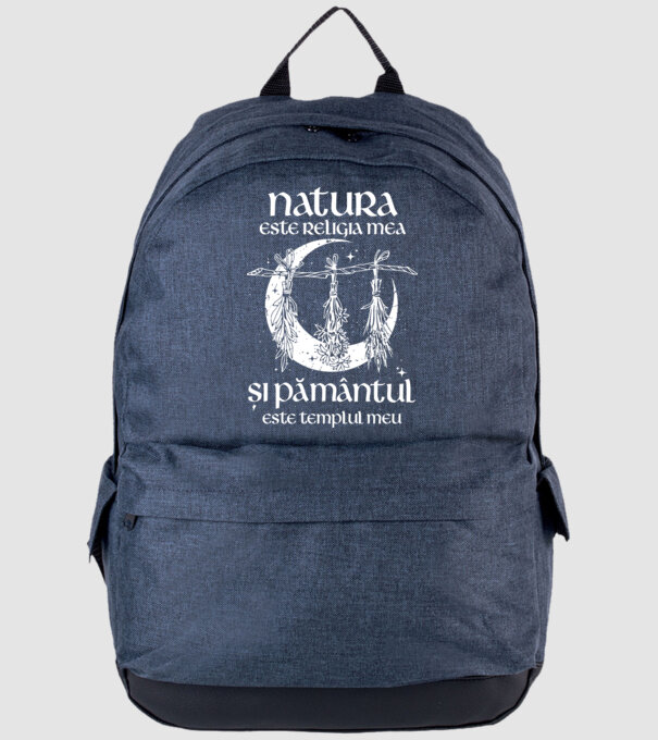 Natura este religia mea model albastru jeanși pe tricou
