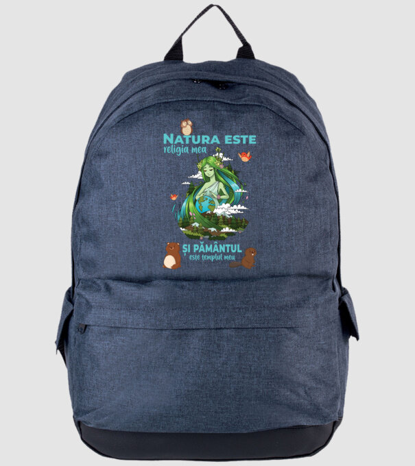 Natura este religia mea și pământul este templul meu model albastru jeanși pe tricou