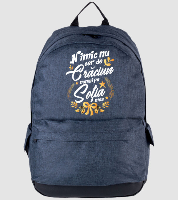 nimic nu cer de Crăciun, numai pe soția mea model albastru jeanși pe tricou