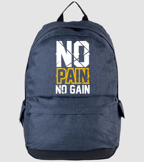 No Pain No Gain model albastru jeanși pe tricou