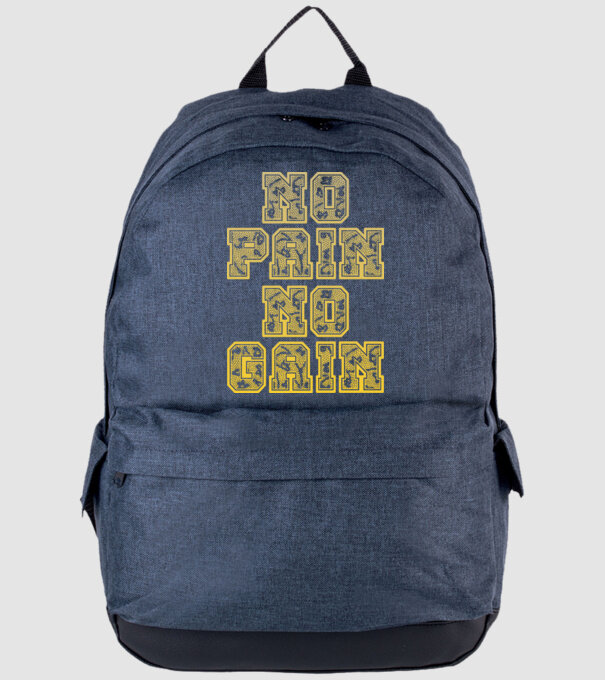 No Pain No Gain model albastru jeanși pe tricou