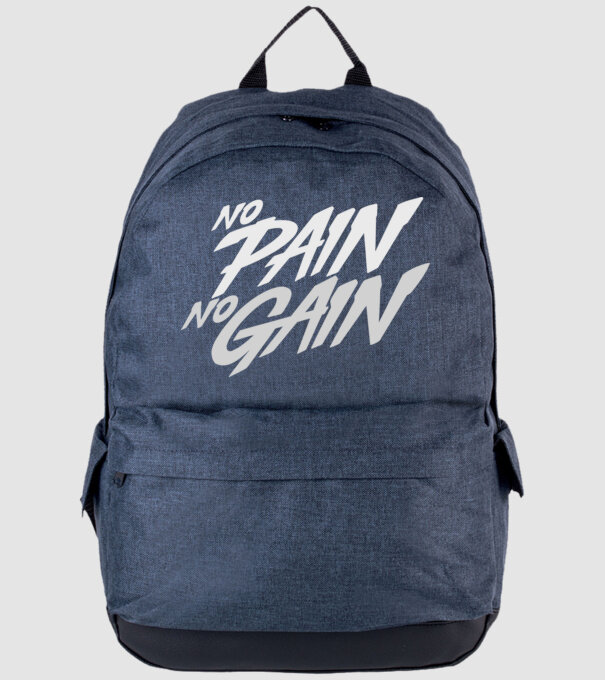 No Pain No Gain typography model albastru jeanși pe tricou