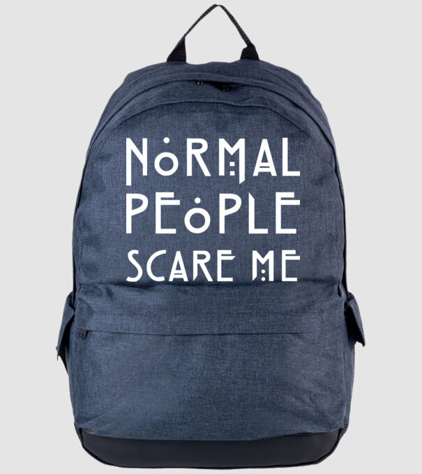Normal people scare me model albastru jeanși pe tricou