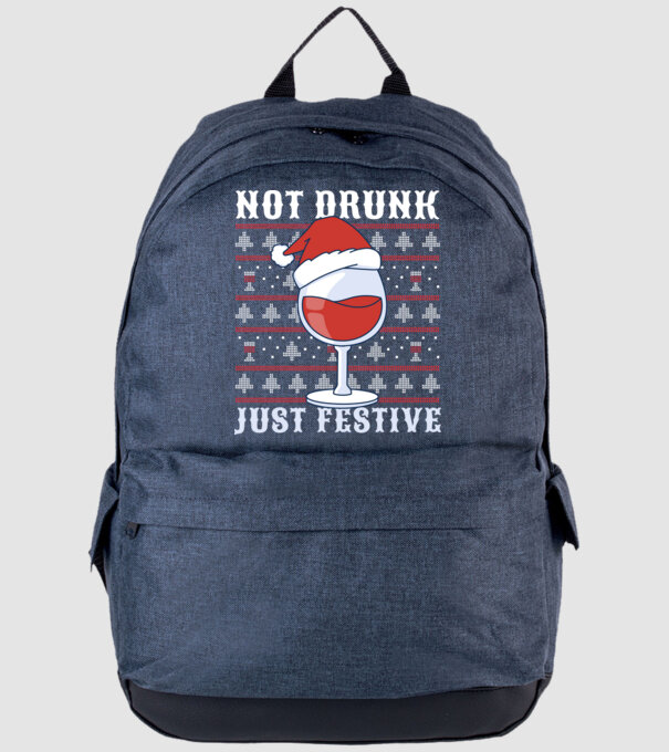 Not drunk just festive ugly sweater model albastru jeanși pe tricou