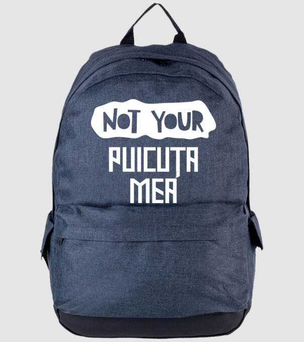 not your ... puicuța mea model albastru jeanși pe tricou