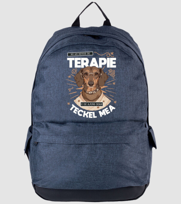 Nu am nevoie de terapie e de ajuns doar teckel mea model albastru jeanși pe tricou