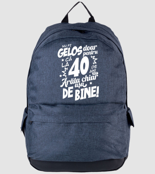 NU FI GELOS DOAR PENTRU CĂ LA 40 DE ANI model albastru jeanși pe tricou