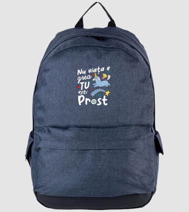 Nu viața e grea, tu ești prost model albastru jeanși pe tricou