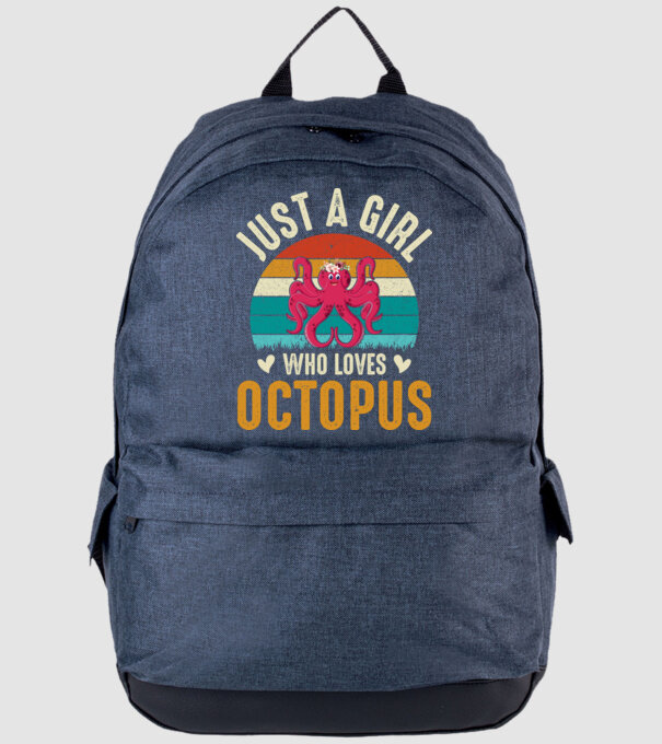 Octopus model albastru jeanși pe tricou