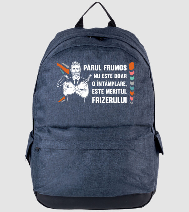 părul frumos nu este doar o întâmplare, este meritul frizerului model albastru jeanși pe tricou