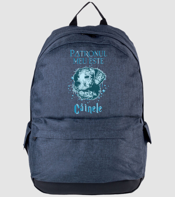 Patronul meu este CÂINELE model albastru jeanși pe tricou