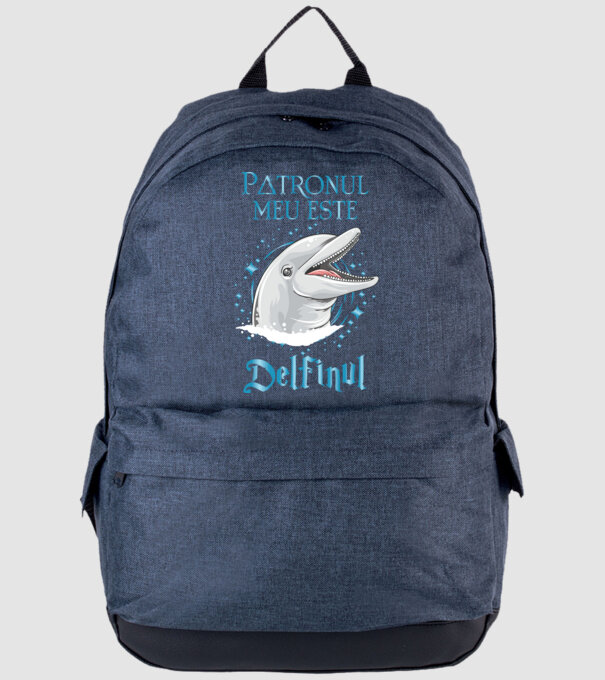 Patronul meu este DELFINUL model albastru jeanși pe tricou