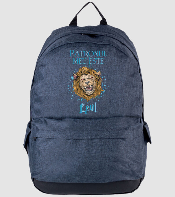 Patronul meu este LEUL model albastru jeanși pe tricou