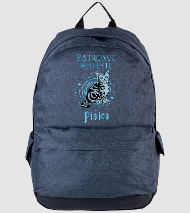 Patronul meu este PISICA model albastru jeanși pe tricou