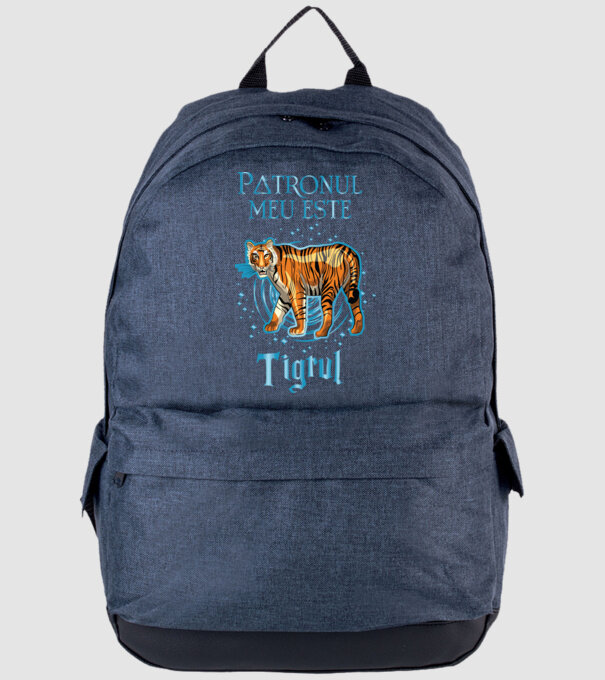 Patronul meu este TIGRUL model albastru jeanși pe tricou