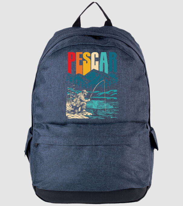 Pescar retro model albastru jeanși pe tricou