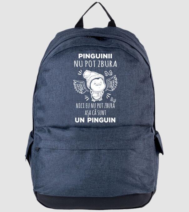 pinguinii nu pot zbura, nici eu nu pot zbura, așa că sunt un pinguin model albastru jeanși pe tricou