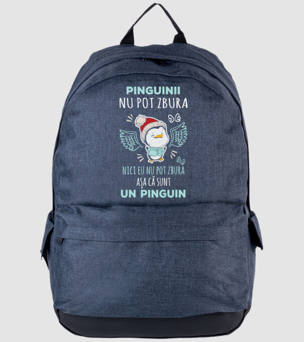 pinguinii nu pot zbura, nici eu nu pot zbura, așa că sunt un pinguin model albastru jeanși pe tricou