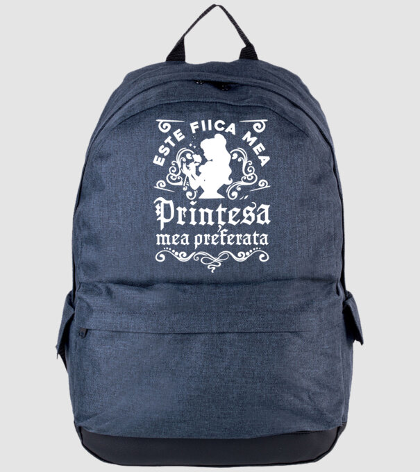 Prințesa mea preferată este fiica mea! model albastru jeanși pe tricou