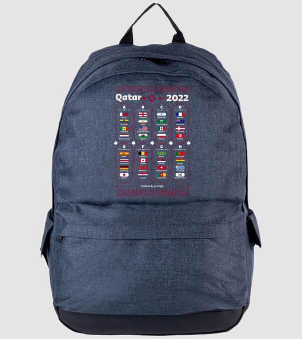 Qatar 2022 teams - groups model albastru jeanși pe tricou