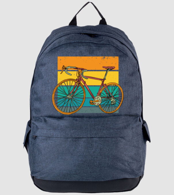Retro bike model albastru jeanși pe tricou
