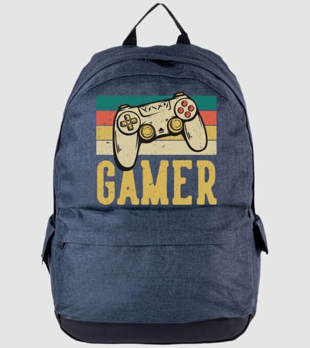 Retro gamer model albastru jeanși pe tricou