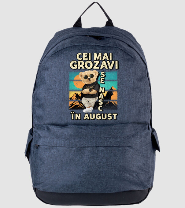 RETRO teddy AUGUST model albastru jeanși pe tricou