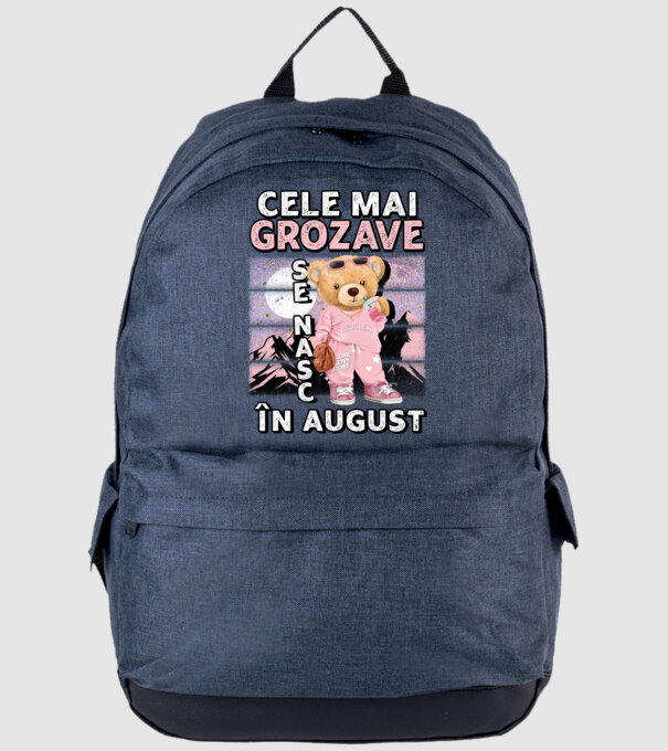 RETRO teddy fetişcană AUGUST model albastru jeanși pe tricou