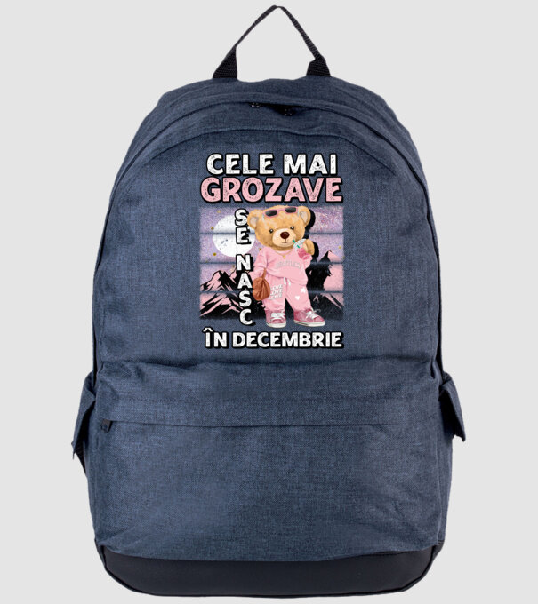 RETRO teddy fetişcană DECEMBRIE model albastru jeanși pe tricou