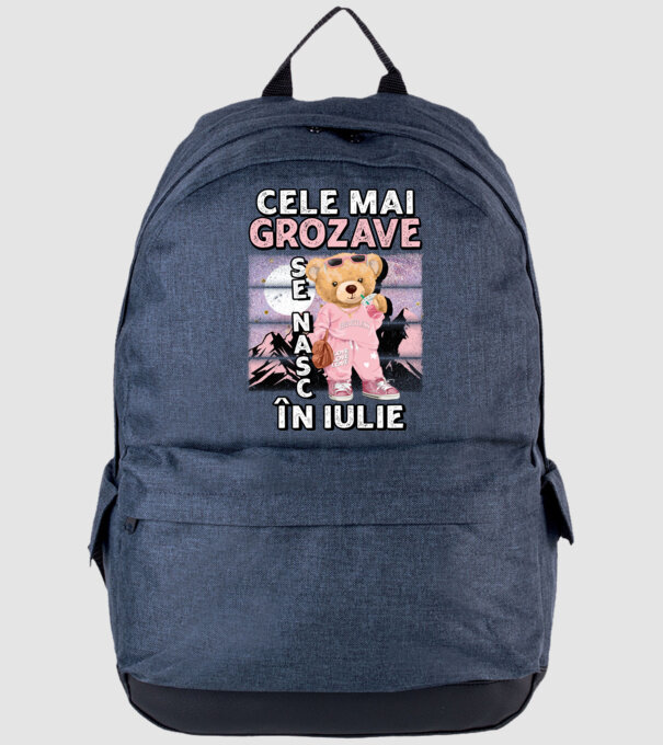 RETRO teddy fetişcană IULIE model albastru jeanși pe tricou