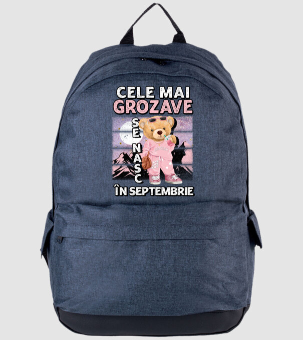 RETRO teddy fetişcană SEPTEMBRIE model albastru jeanși pe tricou