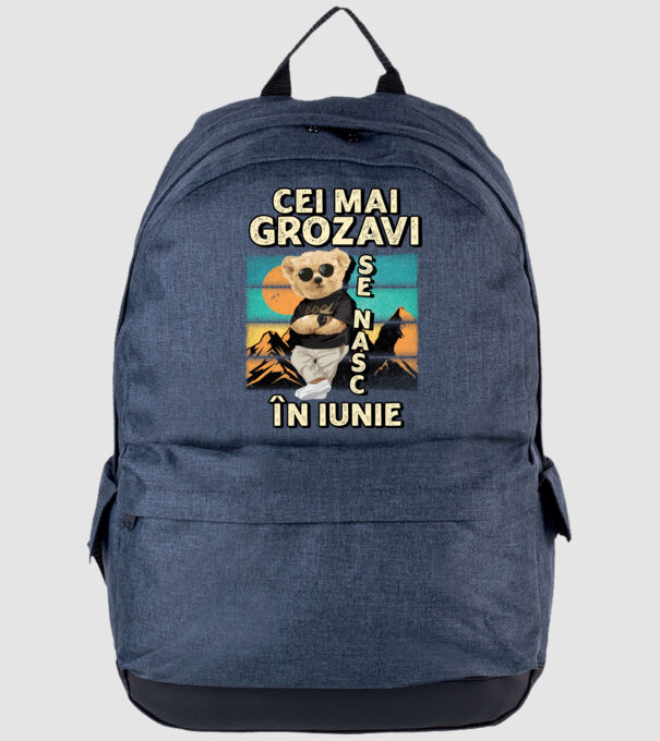 RETRO teddy IUNIE model albastru jeanși pe tricou
