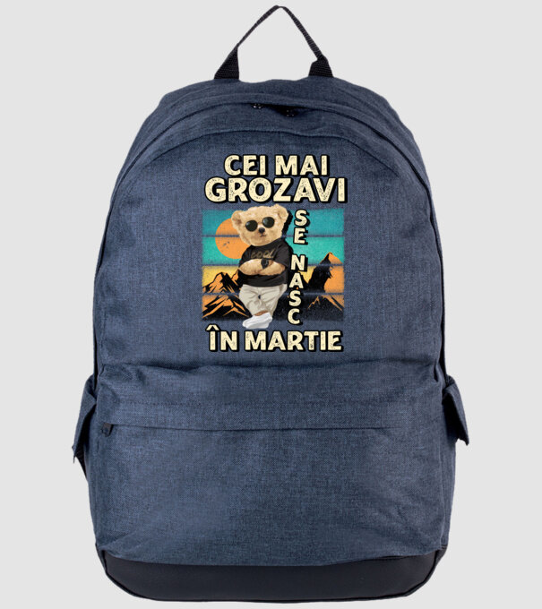 RETRO teddy MARTIE model albastru jeanși pe tricou