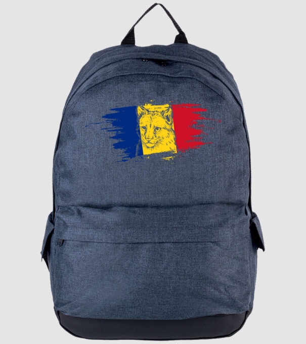 romania eurasian lynx model albastru jeanși pe tricou