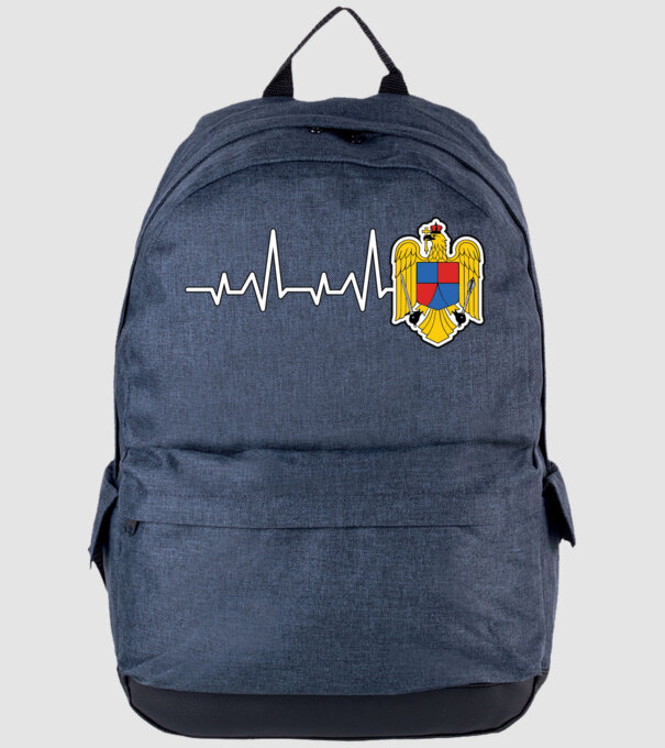 ROMANIA heartbeat model albastru jeanși pe tricou